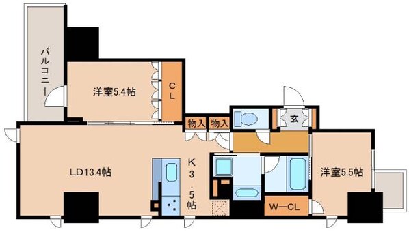 ジオ大津京町の物件間取画像